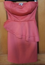 New With Tags Charlotte Russe Women&#39;s Coral Sweetheart Peplum Dress Size... - $58.00