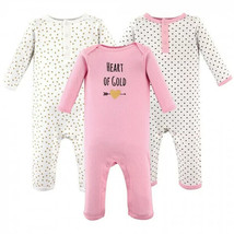 3 PACK - Hudson Baby Infant Girl Cotton Coveralls - Size 3-6 Months  - £16.02 GBP