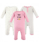 3 PACK - Hudson Baby Infant Girl Cotton Coveralls - Size 3-6 Months  - $19.99