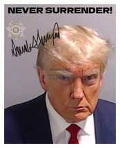President Donald Trump Mugshot Facsimile Autograph Never Surrender! 8X10 Photo - £6.67 GBP