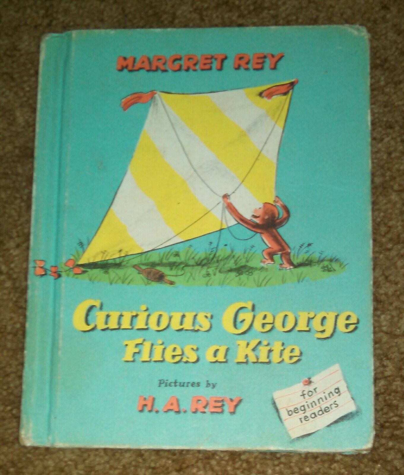 Curious George Flies a Kite by Margret Rey Hardcover Book (English) - $2.00