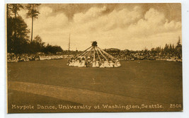 Maypole Dance University of Washington Seattle WA 1910c sepia postcard - £5.48 GBP