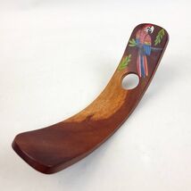 Wine Bottle Holder Handmade &amp; Painted Wooden Balancing Costa Rica w/ Red... - $13.99