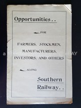 1898 antique SOUTHERN RAILWAY 14pg REAL ESTATE OPPORTUNITIES INVESTORS F... - $123.70