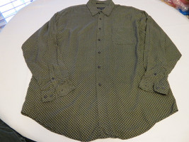 Mens Marc Edwards XXL long sleeve button up shirt casual black khaki EUC@ - £16.14 GBP