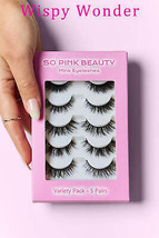 So Pink Beauty Mink Eyelashes Variety Pack 5 Pairs - £19.18 GBP