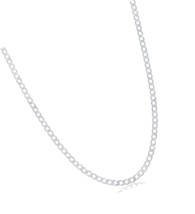 Sterling Chain Necklace 3MM Sterling Silver .925 Curb In - £86.16 GBP