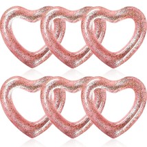 Heart Pool Float Inflatable Swim Rings, 47.3 X 39.4 Inch Heart Shaped Pool Float - £64.30 GBP