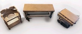 Wooden  Dollhouse Long handcrafted Wood Table,cart,side Table, Vintage - $5.34