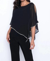 Frank Lyman round neck top in Black - size 10 - $137.61