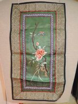 Chinese Silk Embroidery 17&quot;x9&quot; Panel Tapestry Brocade butterfly Vintage ... - $921.56 MXN