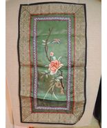 Chinese Silk Embroidery 17"x9" Panel Tapestry Brocade butterfly Vintage ... - $49.49