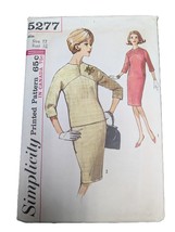 12/32 CC Vintage 1960s Sewing Pattern Simplicity 5277 1/2 Piece Dress  - $9.96