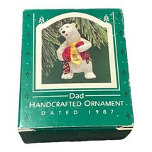 Polar Bear Dad 1987 Hallmark Keepsake With Tie Christmas Ornament - £5.44 GBP