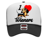 I Love Wieners Dachshund Dog Hat Cap Vintage Trucker Style Mesh Snapback - £15.56 GBP