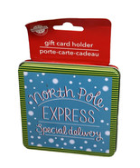 Christmas Gift Card Tin Holder4x4 Inches-North Pole Express Special Deli... - $14.73