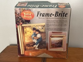 NOS Vintage 80s Solid Brass Wall Mount Or Table Picture Frame-Brite 8”x1... - $33.17
