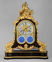 Antique French Louis XIV Important Boulle Marquetry Bronze Gilt Mantel Clock 19 - $2,900.00