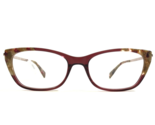 Longchamp Eyeglasses Frames LO2639 611 Red Brown Marble Gold Cat Eye 52-... - $98.99