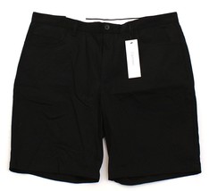 Calvin Klein Black Flat Front Stretch Cotton Casual Shorts Men&#39;s Size 36... - $69.99