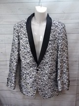 Men Insomnia Manzini Blazer Stage Performer Singer Prom MZN138 Burgundy Lace new image 2