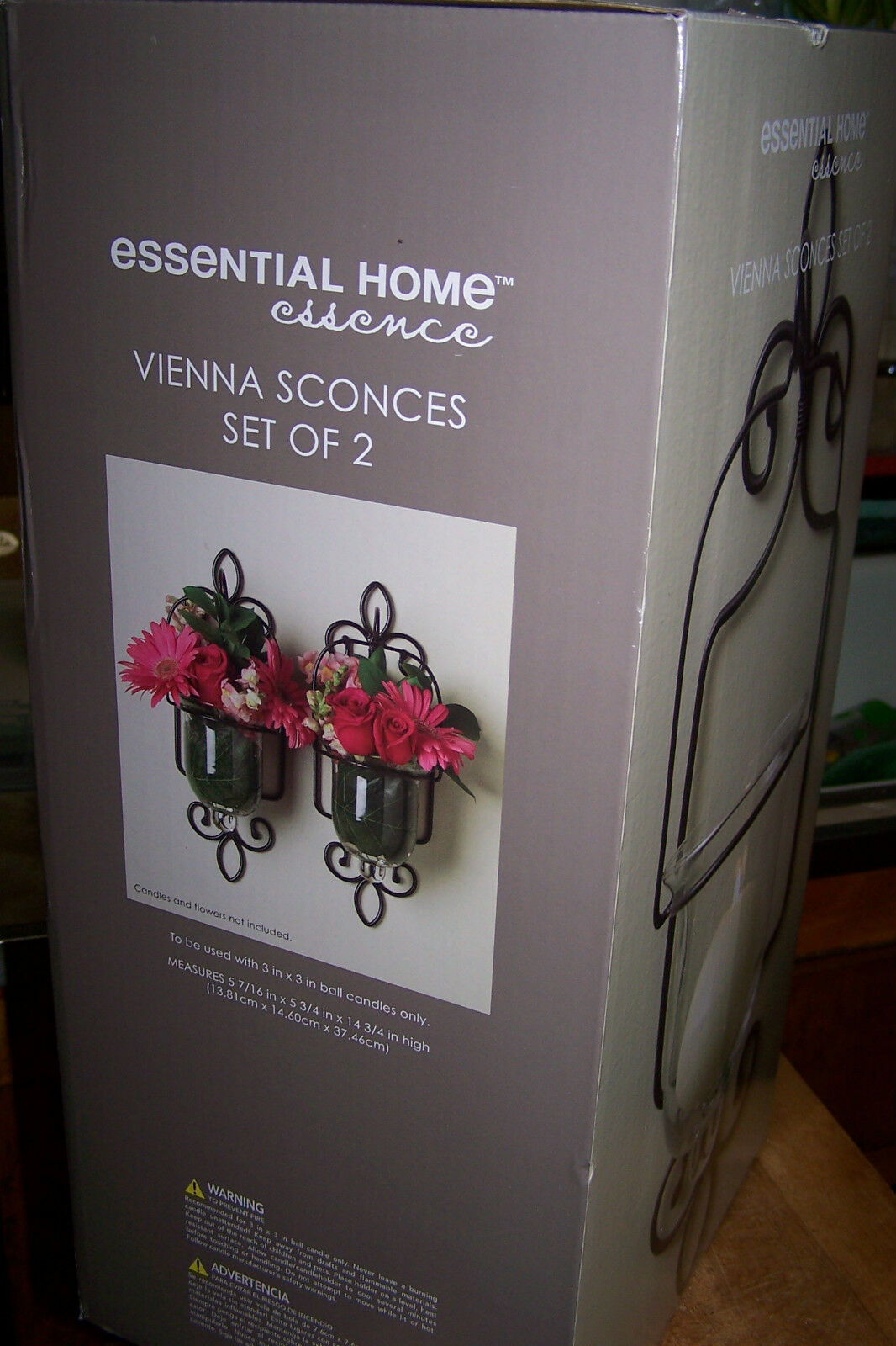 Essential Home Essence VIENNA SCONCES - Set of 2 - NIB! - $19.99