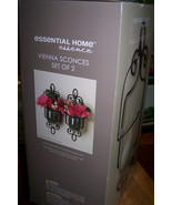 Essential Home Essence VIENNA SCONCES - Set of 2 - NIB! - £16.01 GBP