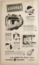 1948 Print Ad GE General Electric Lamps Light Bulbs Stay Brighter Longer - £13.45 GBP