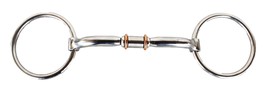 Horse  SS Loose Ring Snaffle Bit with Copper Rollers 5&quot; Mouth 35567B 35567B - $26.72