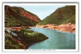 Pine Lake Reservoir Ogden Canyon Utah UT Linen Postcard K17 - £2.33 GBP