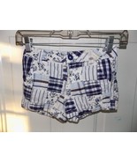 JUSTICE BLUE PLAID PRINTED CHINO SHORTS SIZE 8 GIRL&#39;S EUC - $18.90