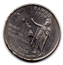 Granny Estate Find - 2008 P Hawaii Statehood Clad-composition Quarter - $3.99