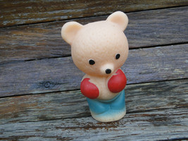 Vintage Soviet USSR Rubber Toy Bear A Boxer  About 1970 - $14.79