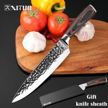 XITUO Chef Knives 8&quot;inch Handmade Forged 7Cr17Mov Stainless Steel Sharp - £24.09 GBP+