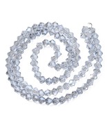 A lot of 5 12 in long Electrpl Trp Glass Beads Clear Blue Fted Bicone 4x4.5mm ZM - $9.49