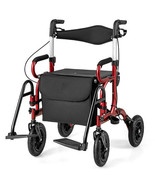2-in-1 Foldable Rollator Walker with Seat abd 9 Inch Pneumatic Tires for... - €198,30 EUR