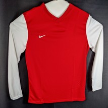 Mens Red Long Sleeve Athletic Shirt Large with White Sleeves (SLIM FIT) - $24.11