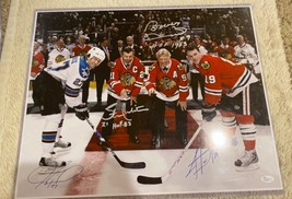 HULL MIKITA TOEWS ROENICK BLACKHAWKS 16x20 photo JSA - £623.22 GBP