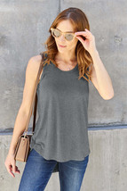 Basic Bae Full Size Round Neck Curved Hem Tank - $26.80