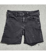 American Eagle Dark Black Denim NE(X)T LEVEL STRETCH Cutoff Shorts Size 6 - $11.64