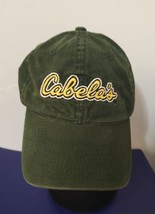 Cabela&#39;s Green Baseball Cap Trucker Hat  Cotton  Adjustable Strap Back - £6.76 GBP