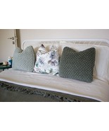 Handmade Chunky KNIT Pattern Blanket 44x55 +3 Pillow Case 16x16 Green-Sa... - £108.74 GBP