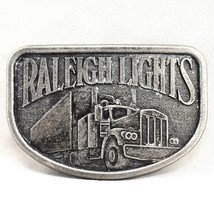 Vintage Belt Buckle Raleigh Lights Trucking Big Rig 18-Wheeler Tractor Trailer - £21.57 GBP