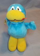 Vintage Russ Berrie & Co Duck or Platypus Plush Squeaks Luv Pets Blue Yellow 10" - $21.73