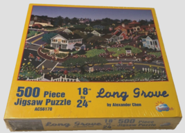 $50 Alexander Chen Long Grove Vintage 90s Art 500 Piece Puzzle Sunsout New - $52.06