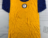 Vintage Detroit Lions Jersey Mens Medium Shiny Yellow Blue Old Logo 60s 70s - £58.32 GBP