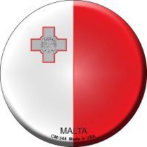 Malta  Novelty Metal Mini Circle Magnet CM-344 - $12.95