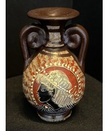 Small Display Vintage Greek Pottery Pot Vase 3x2 Inches - $14.47