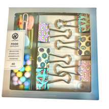 U Brands Office Kit 40 Pieces Food Themed Accessories Clips Push Pins Pa... - €21,39 EUR