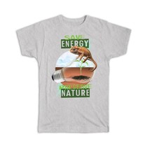Ecolife Save Energy Lamp Chameleon : Gift T-Shirt Eco Friendly Green Organic Pre - £14.08 GBP